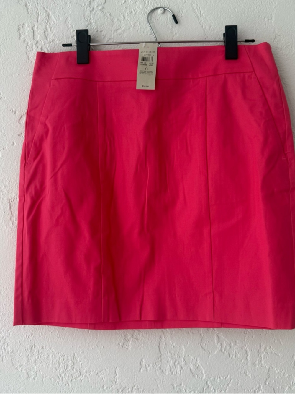 Ann Taylor Bright Coral-Pink Mini Skirt